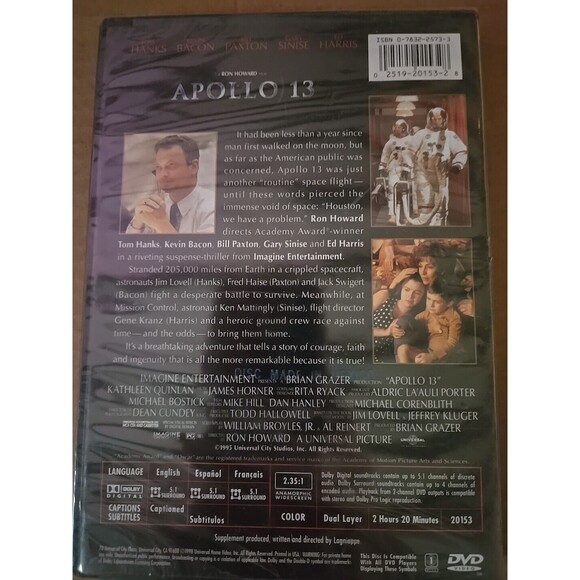 Apollo 13 (DVD 1995) Collector's Edition Widescreen Produced By Ron Howard - Picture 2 of 2